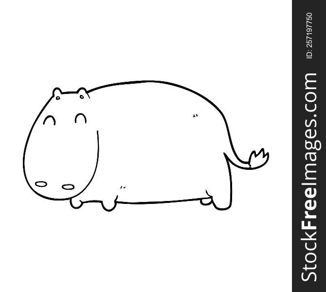 cartoon hippo