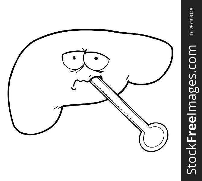 cartoon unhealthy liver. cartoon unhealthy liver