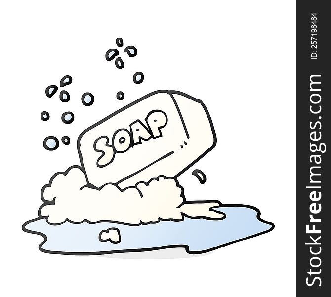freehand drawn cartoon bar of soap