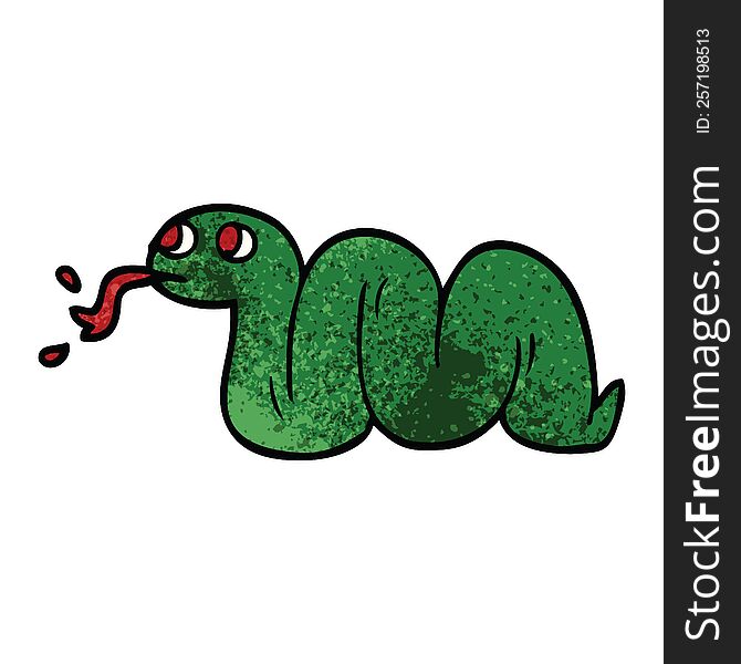 cartoon doodle snake