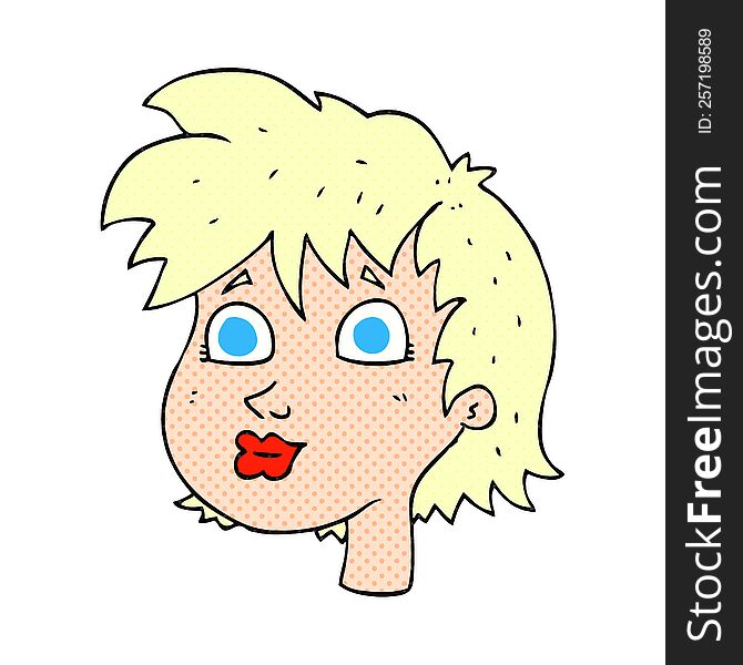 Cartoon Female Face