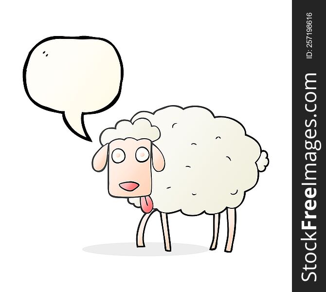 Speech Bubble Cartoon Sheep