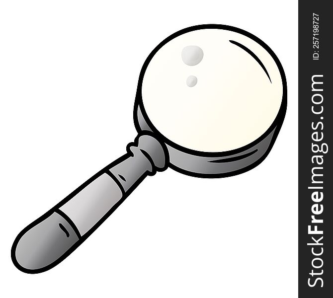 gradient cartoon doodle of a magnifying glass