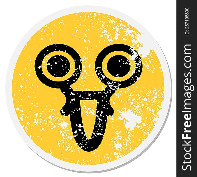 Enraptured Happy Face Circular Sticker