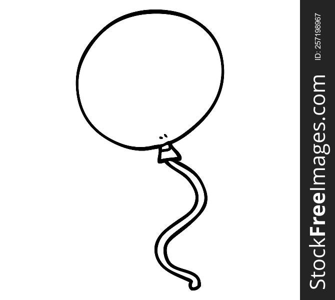 Line Drawing Cartoon Balloon