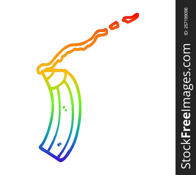 rainbow gradient line drawing of a cartoon colored pencil