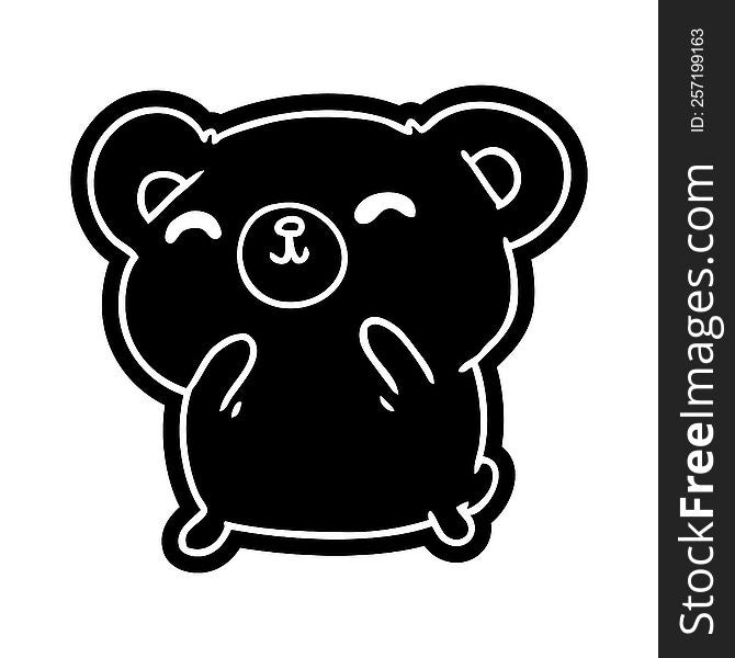 cartoon icon kawaii cute happy bear