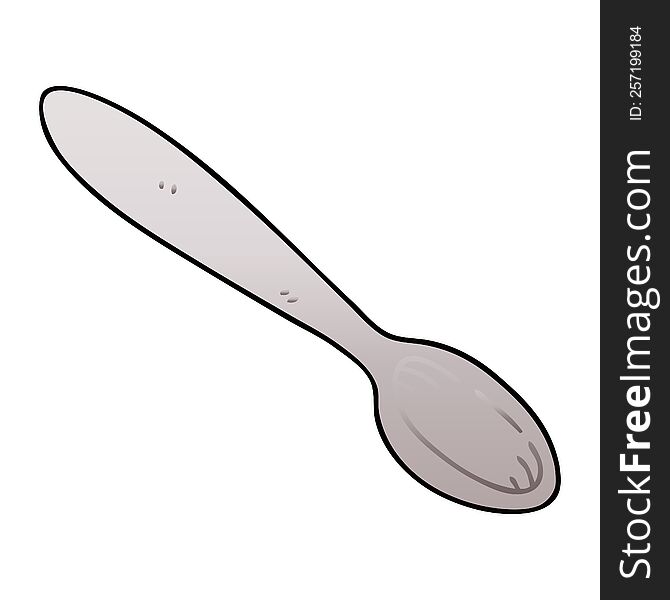 gradient shaded quirky cartoon spoon. gradient shaded quirky cartoon spoon