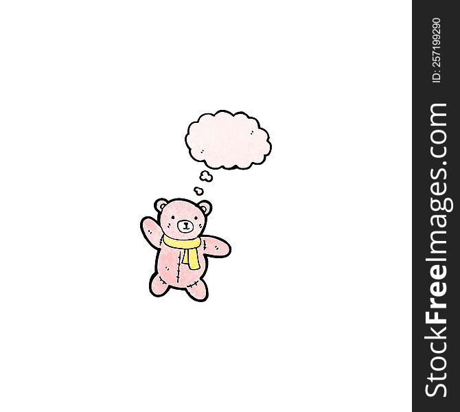 Cartoon Teddy Bear With Thought Bubble