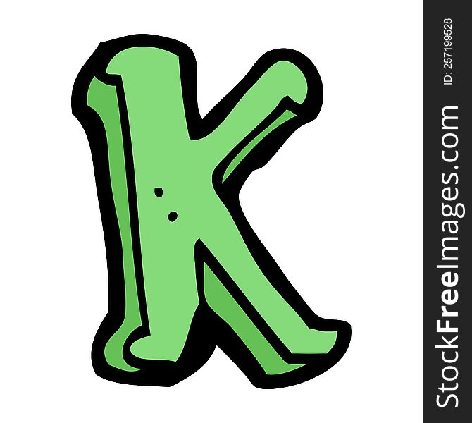 cartoon letter K