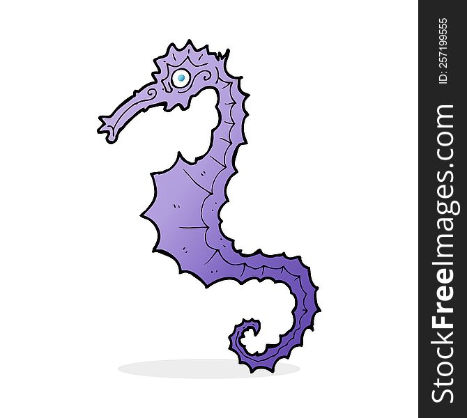 cartoon sea horse