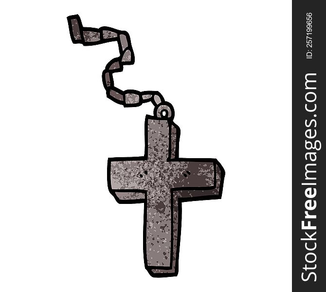 Cartoon Doodle Metal Cross