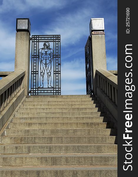 Entrance An Iron Gate To Vigeland Park In Oslo