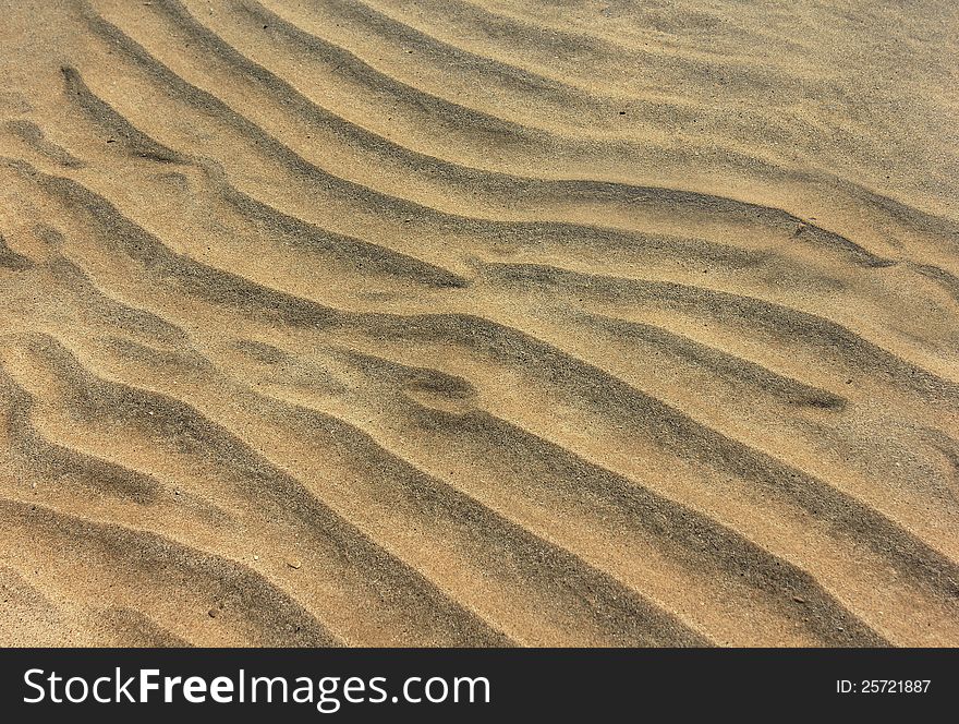 Sand waves on the sea floor