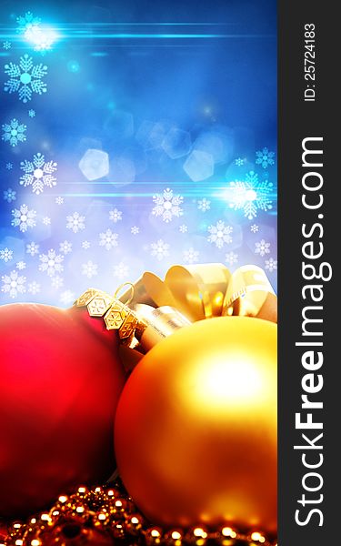 Xmas decorations with beauty bokeh, abstract backgrounds