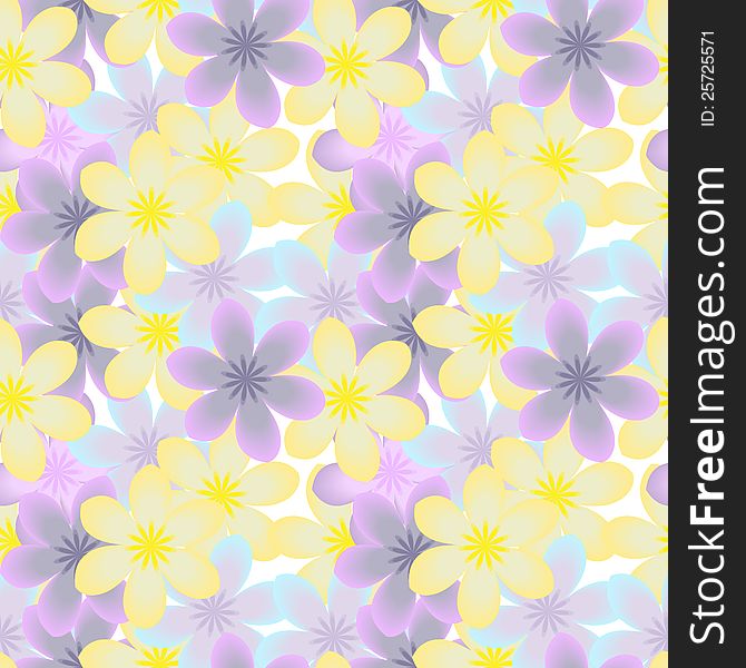 Floral background with yellow and violet flowers. Floral background with yellow and violet flowers