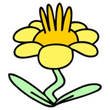 Free Cartoon Flower Growing Royalty Free Stock Image - 257206636