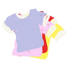 Free Flat Color Illustration Of A Cartoon T Shirts Stock Photo - 257207140