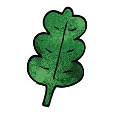 Free Cartoon Doodle Oak Leaf Stock Photography - 257207712