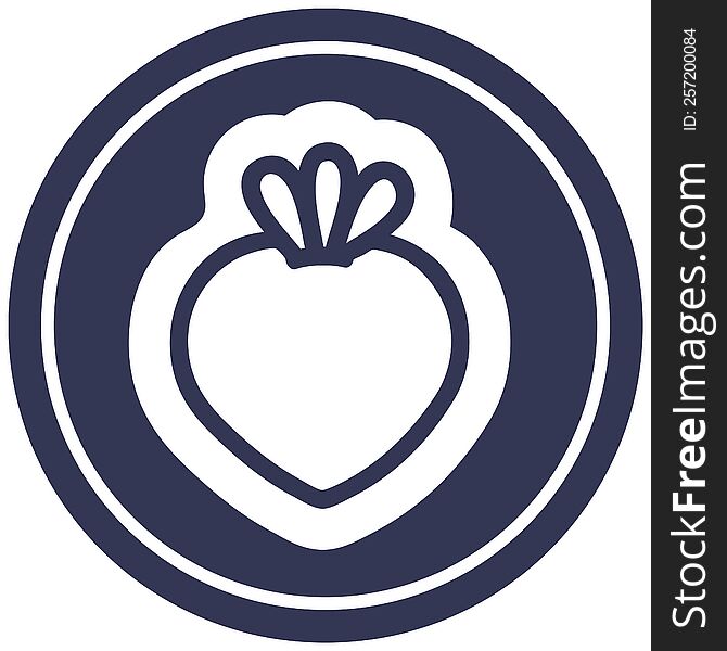 fresh fruit circular icon symbol