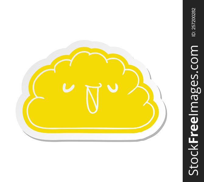 cartoon sticker kawaii weather rain cloud