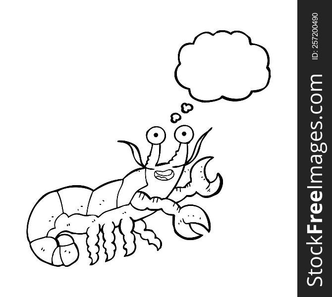 Thought Bubble Cartoon Lobster