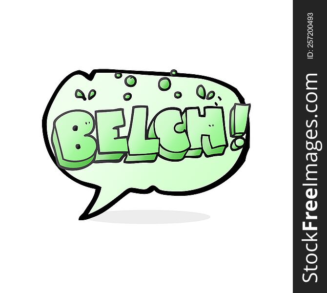 Speech Bubble Cartoon Belch Text