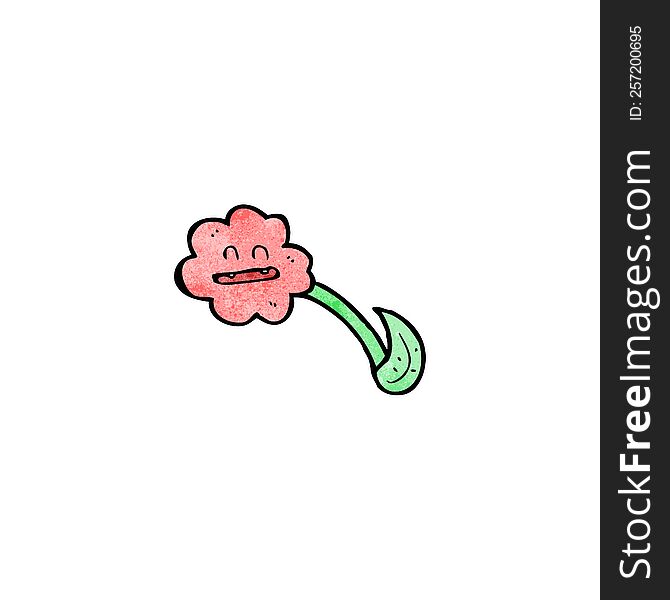 funny flower cartoon character