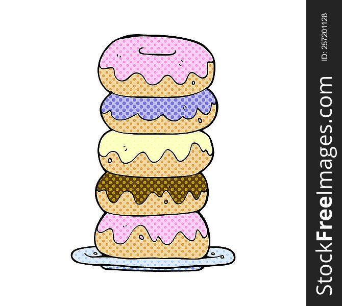 cartoon plate of donuts