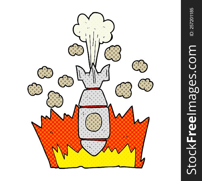 Cartoon Falling Bomb