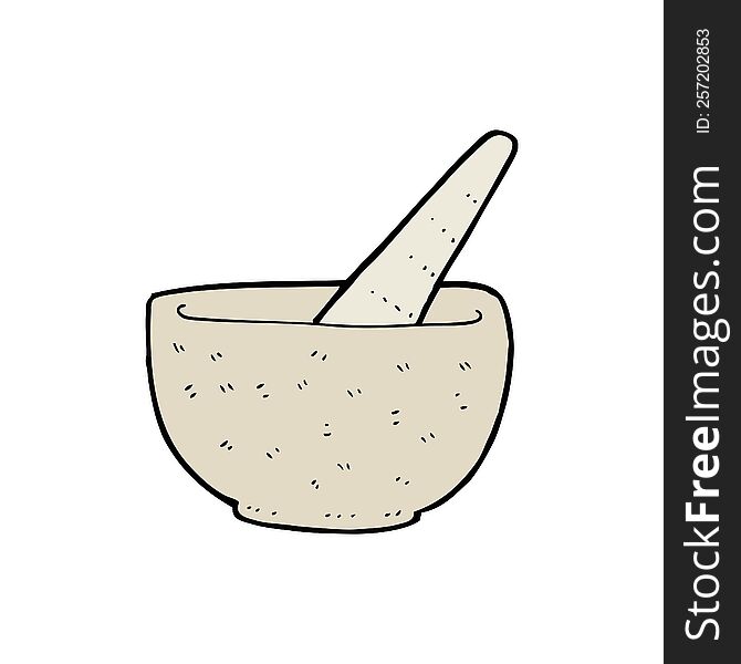 Cartoon Pestle And Mortar