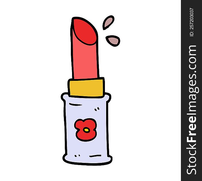 cartoon doodle lipstick