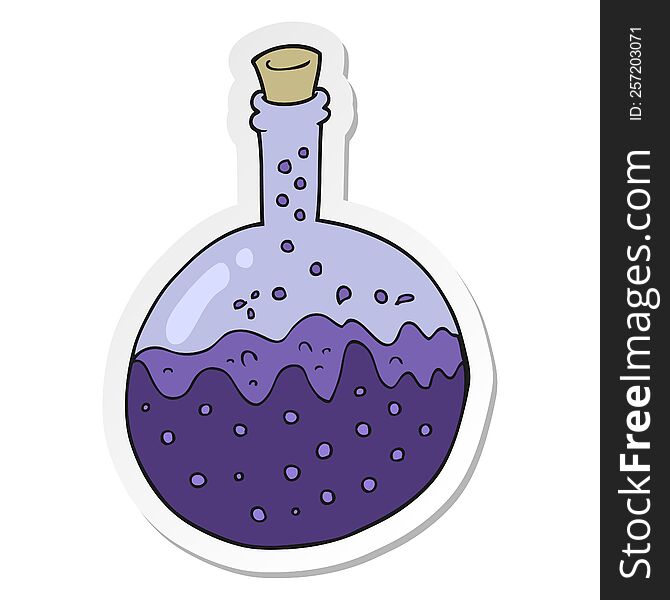 Sticker Of A Cartoon Chemicals