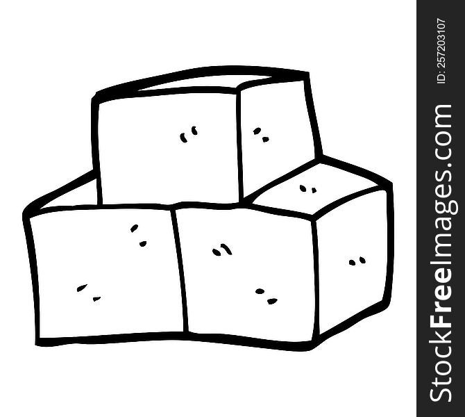 Line Drawing Cartoon Breeze Blocks