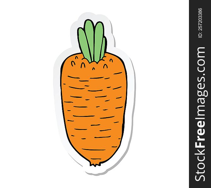 sticker of a cartoon vegetable