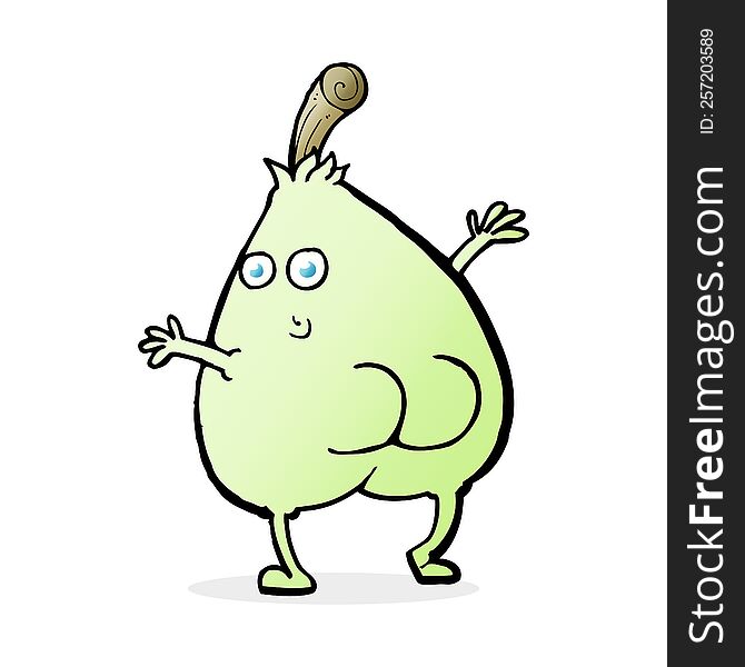 a nice pear cartoon