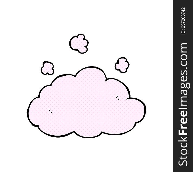 cartoon fluffy pink cloud