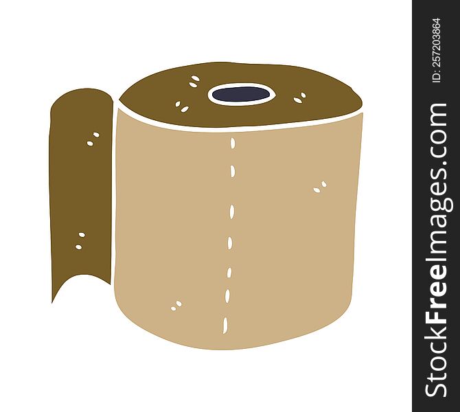 cartoon doodle toilet roll