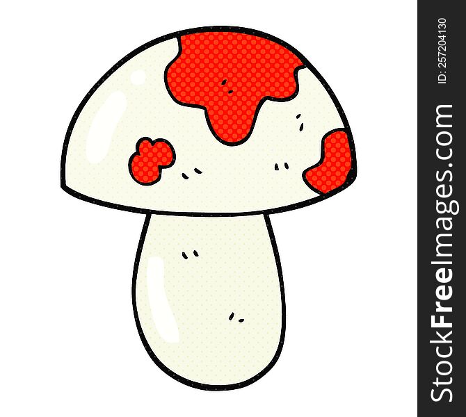 freehand drawn cartoon toadstool