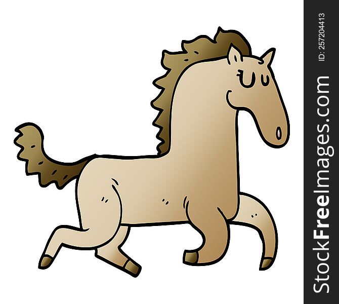 cartoon doodle magnificent stallion