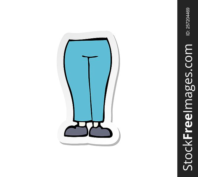 sticker of a cartoon legs
