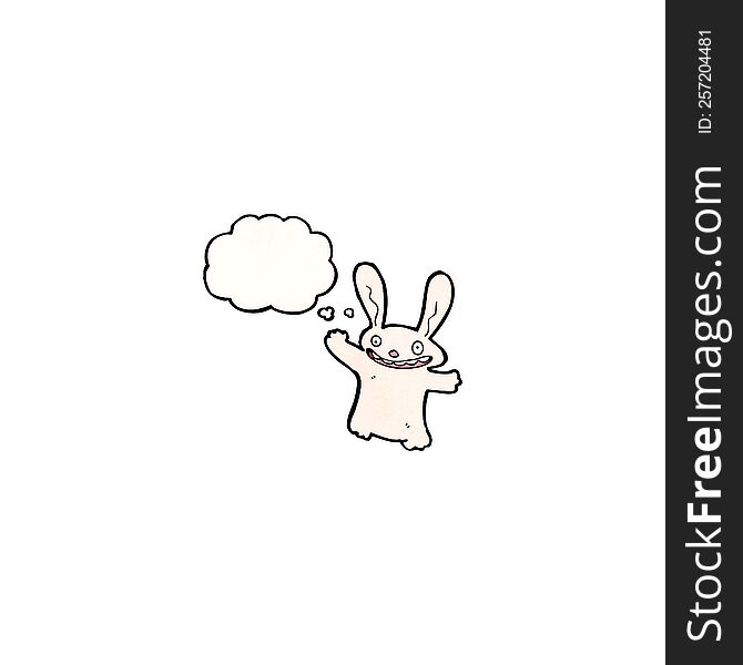 Cartoon Rabbit With Thought Bubble