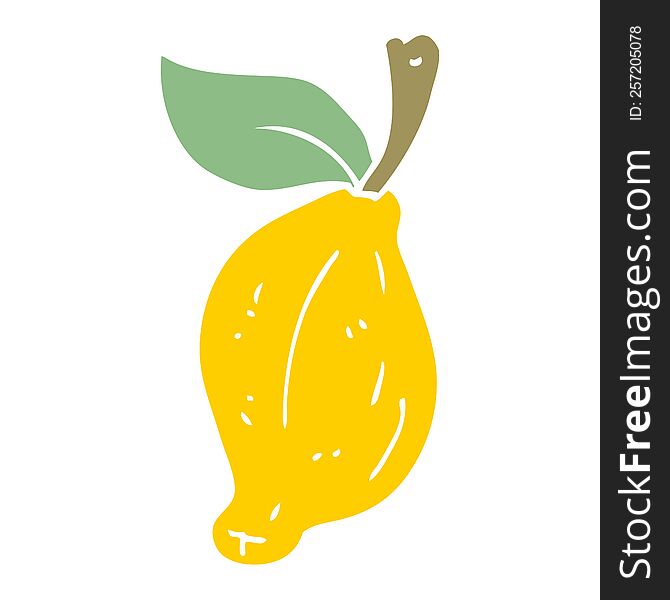 cartoon doodle organic lemon