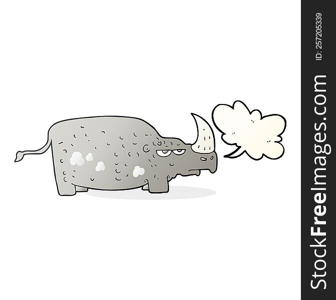speech bubble cartoon rhino