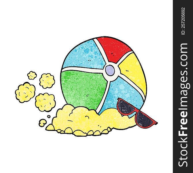 Textured Cartoon Beach Ball