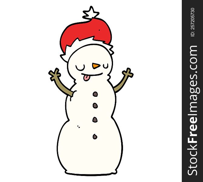 Cartoon Christmas Snowman