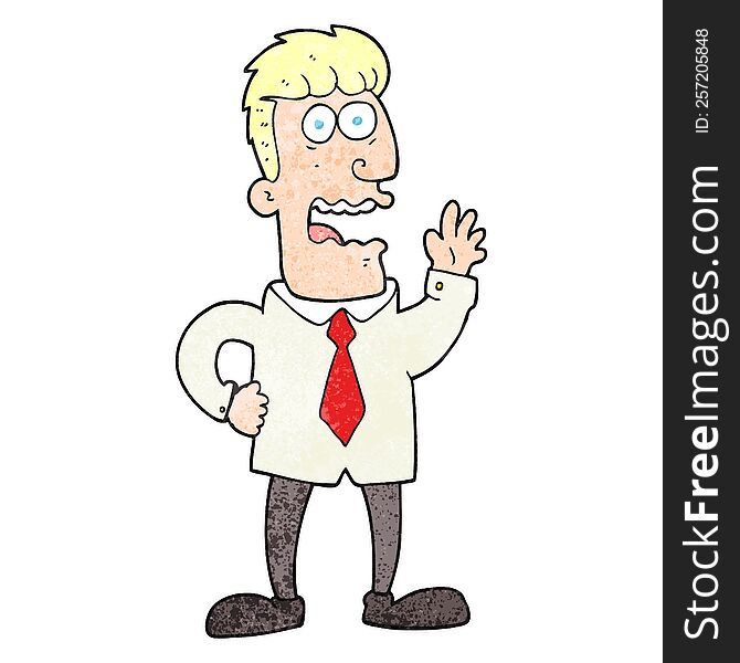 Textured Cartoon Businessman