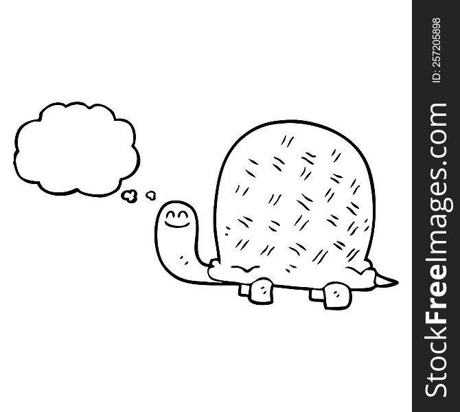 Thought Bubble Cartoon Tortoise
