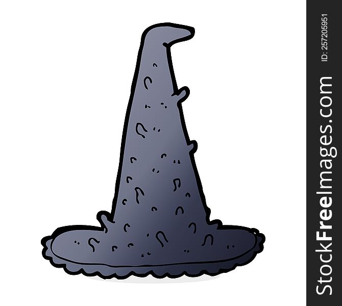 Cartoon Spooky Witch Hat
