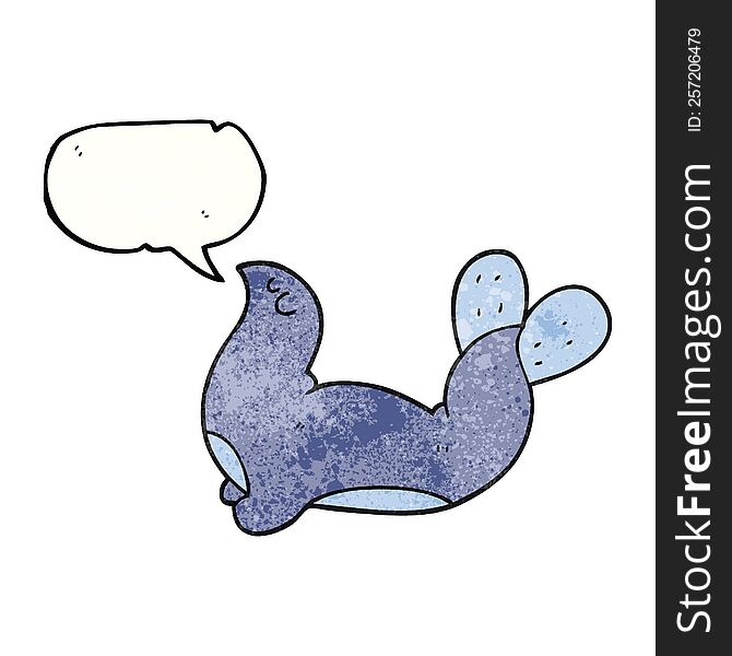 Speech Bubble Textured Cartoon Seal